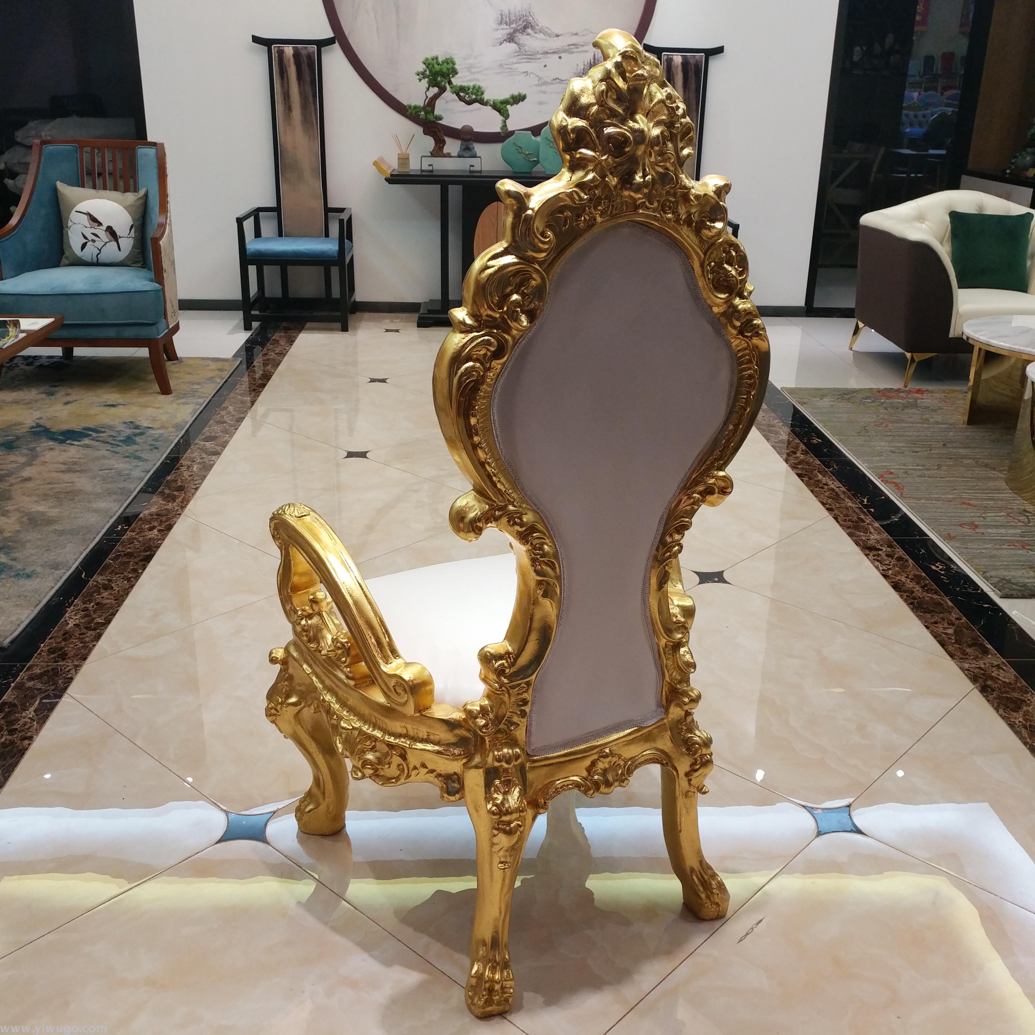 Tianjin foreign trade star hotel wedding image chair European wedding princess chair groom and bride decorative chair