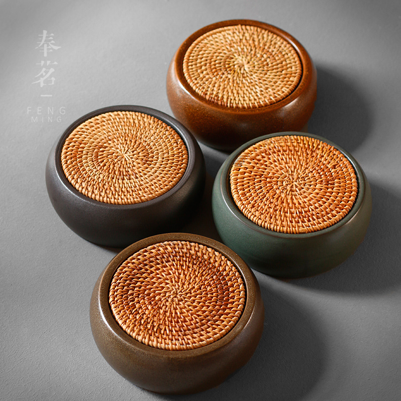 Pottery Kiln Baked Kung Fu Tea Set Water Storage Tea Table Pot Tray Pot Tray JapaneseStyle Pot Mat Tea Set Accessories