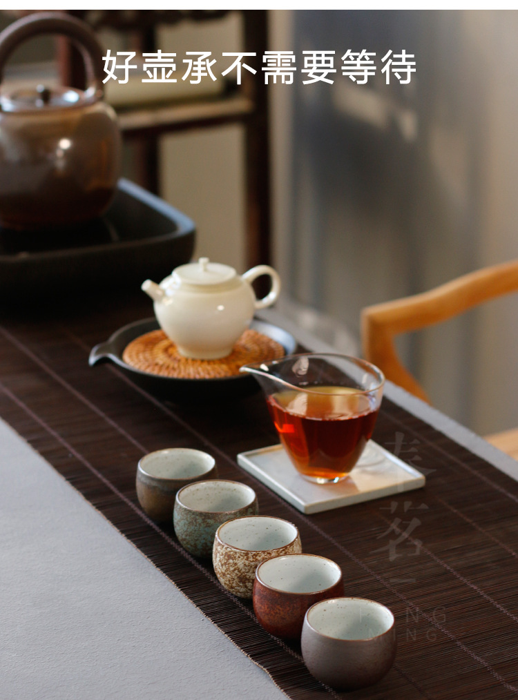 Pottery Kiln Baked Kung Fu Tea Set Water Storage Tea Table Pot Tray Pot Tray JapaneseStyle Pot Mat Tea Set Accessories