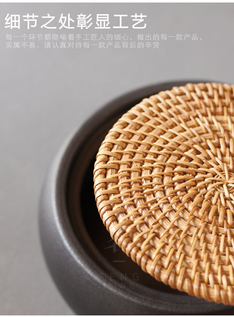 Pottery Kiln Baked Kung Fu Tea Set Water Storage Tea Table Pot Tray Pot Tray JapaneseStyle Pot Mat Tea Set Accessories