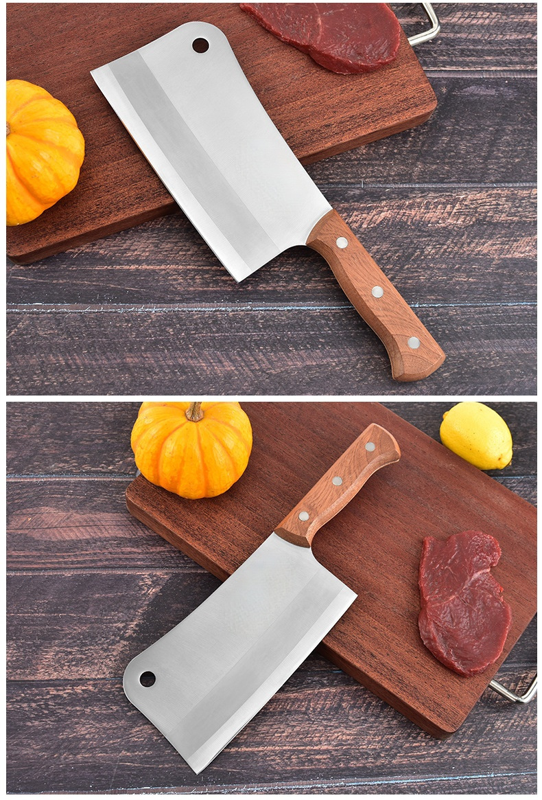 Cleaver Slicing Knife Kitchen Knife Household Bone Cutting Knife Chef Knife Wooden Handle Knife Bone Chopping Knife Cleaver Slicing Knife Kitchen Knife Household Bone Cutting Knife Chef Knife Wooden Handle Knife Bone Chopping Knife