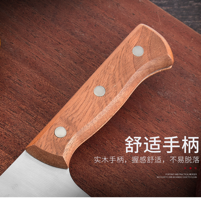 Cleaver Slicing Knife Kitchen Knife Household Bone Cutting Knife Chef Knife Wooden Handle Knife Bone Chopping Knife Cleaver Slicing Knife Kitchen Knife Household Bone Cutting Knife Chef Knife Wooden Handle Knife Bone Chopping Knife