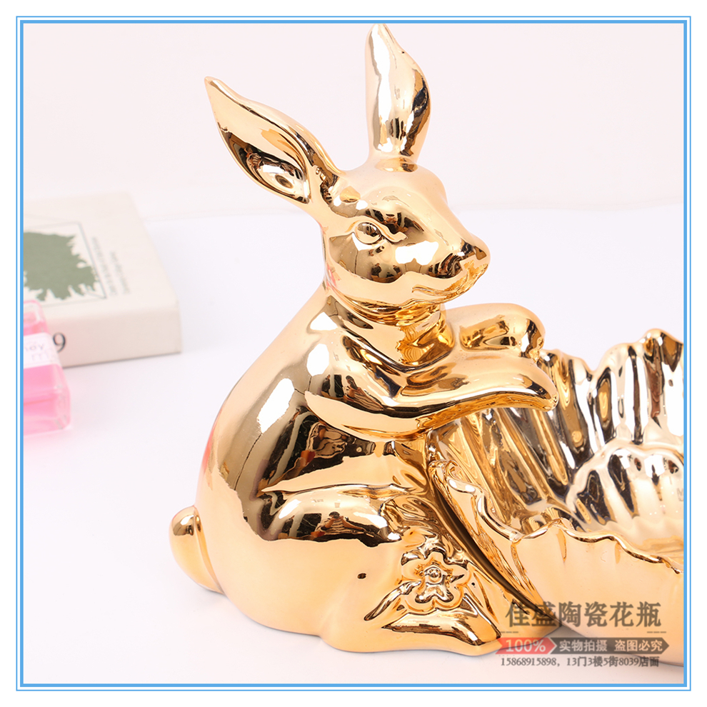 Nordic Instagram Style Jewelry Storage Tray Jewelry Display Stand Cute Rabbit Ceramic Tray Accessories Ornaments Dim Sum Plate