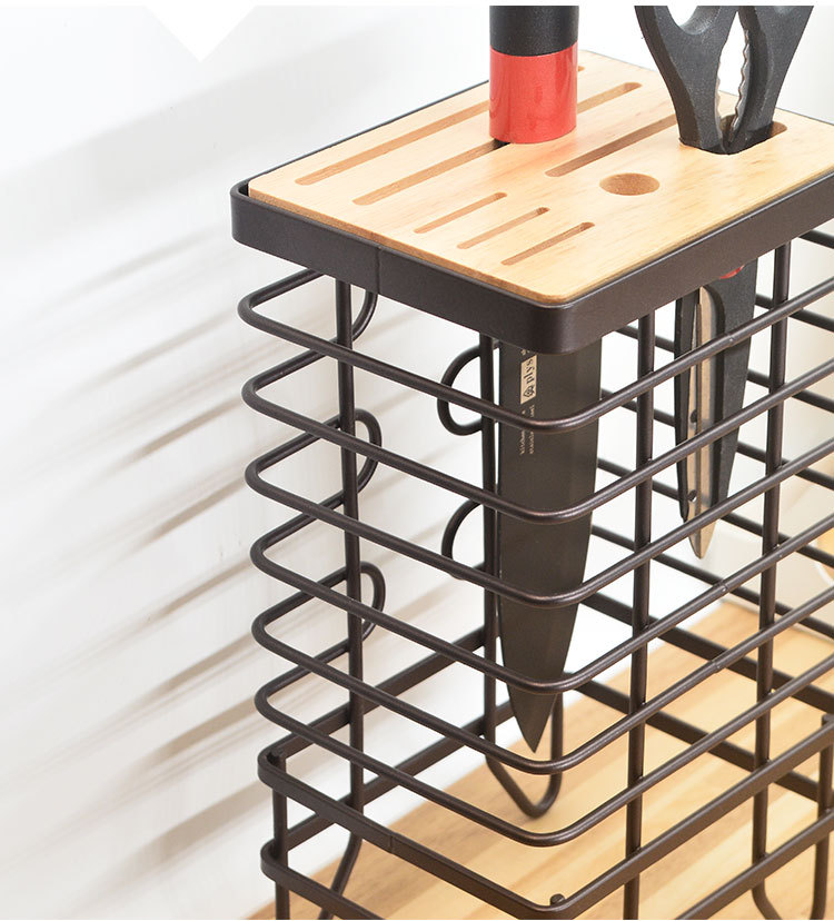 Ri Pai Knife Holder Multi-Purpose Storage Rack Iron Simple Floor Knife Holder Draining Rack Kitchen Supplies Knife Storage Rack Ri Pai Knife Holder Multi-Purpose Storage Rack Iron Simple Floor Knife Holder Draining Rack Kitchen Supplies Knife Storage Rack