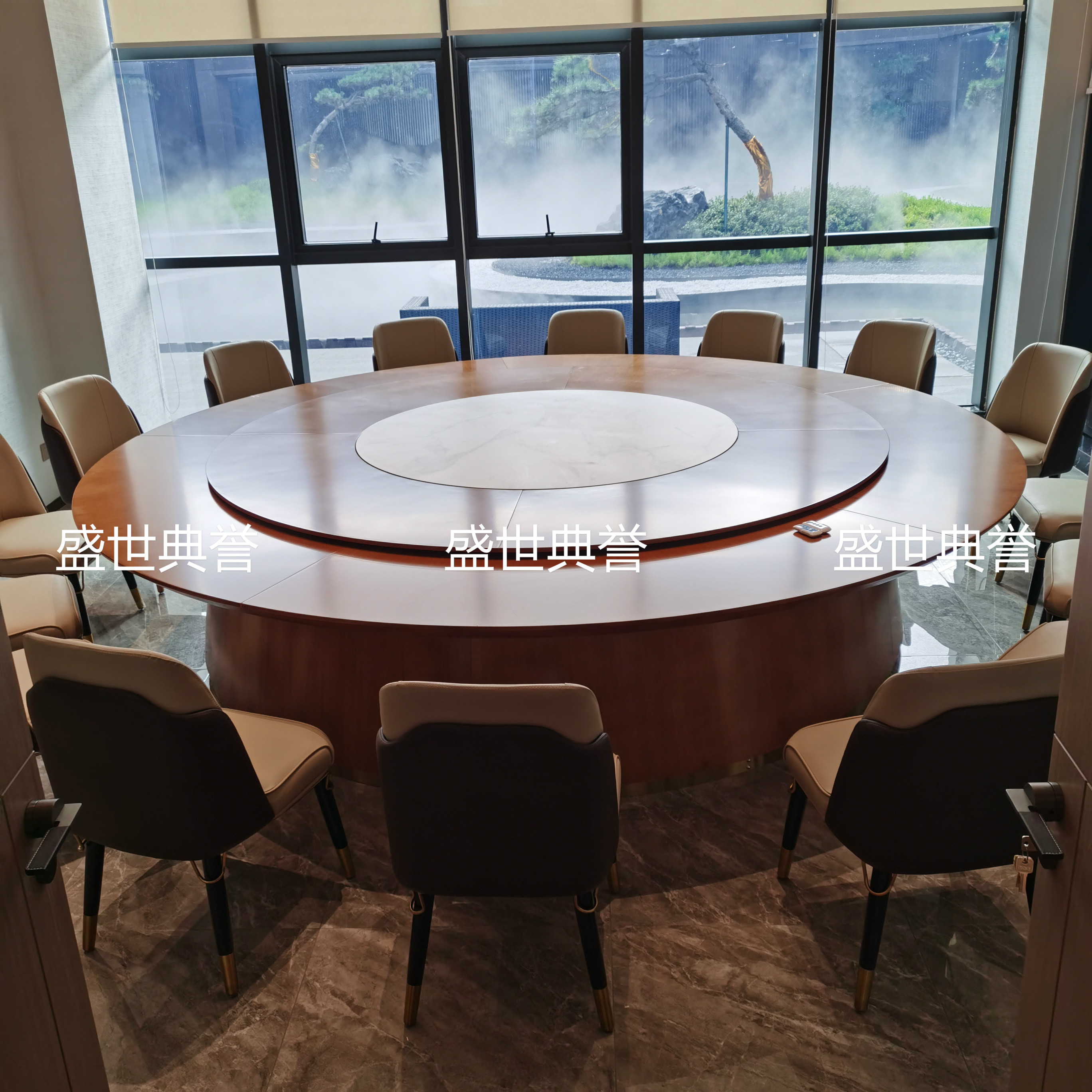 Hotel Solid Wood Dining Table and Chair Hotel Light Luxury Chair Restaurant Luxury Box Solid Wood Dining Chair