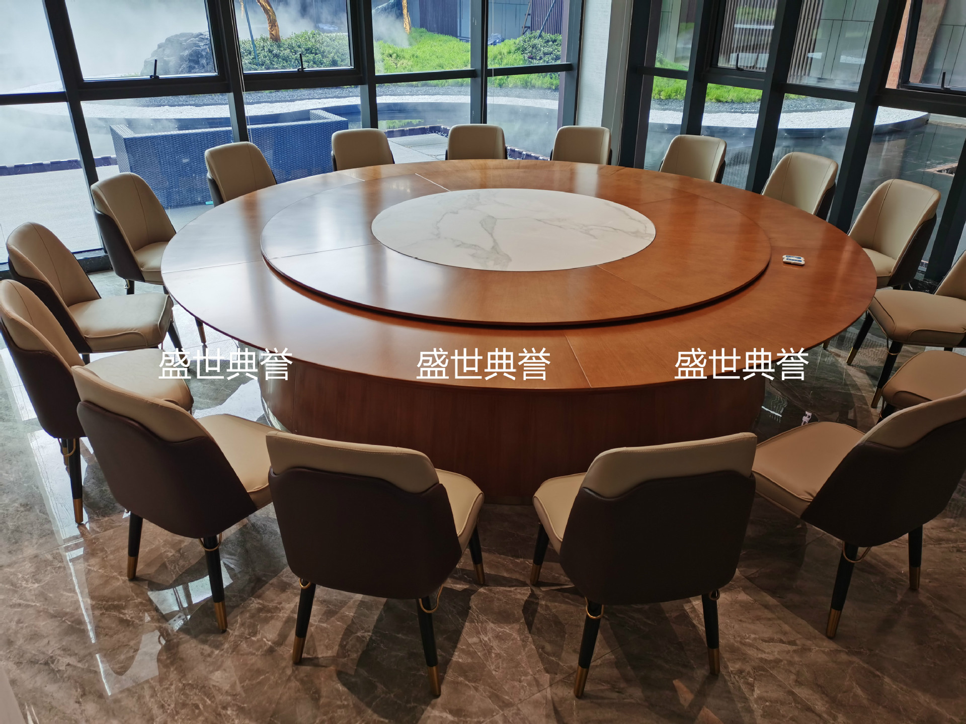 Hotel Solid Wood Dining Table and Chair Hotel Light Luxury Chair Restaurant Luxury Box Solid Wood Dining Chair