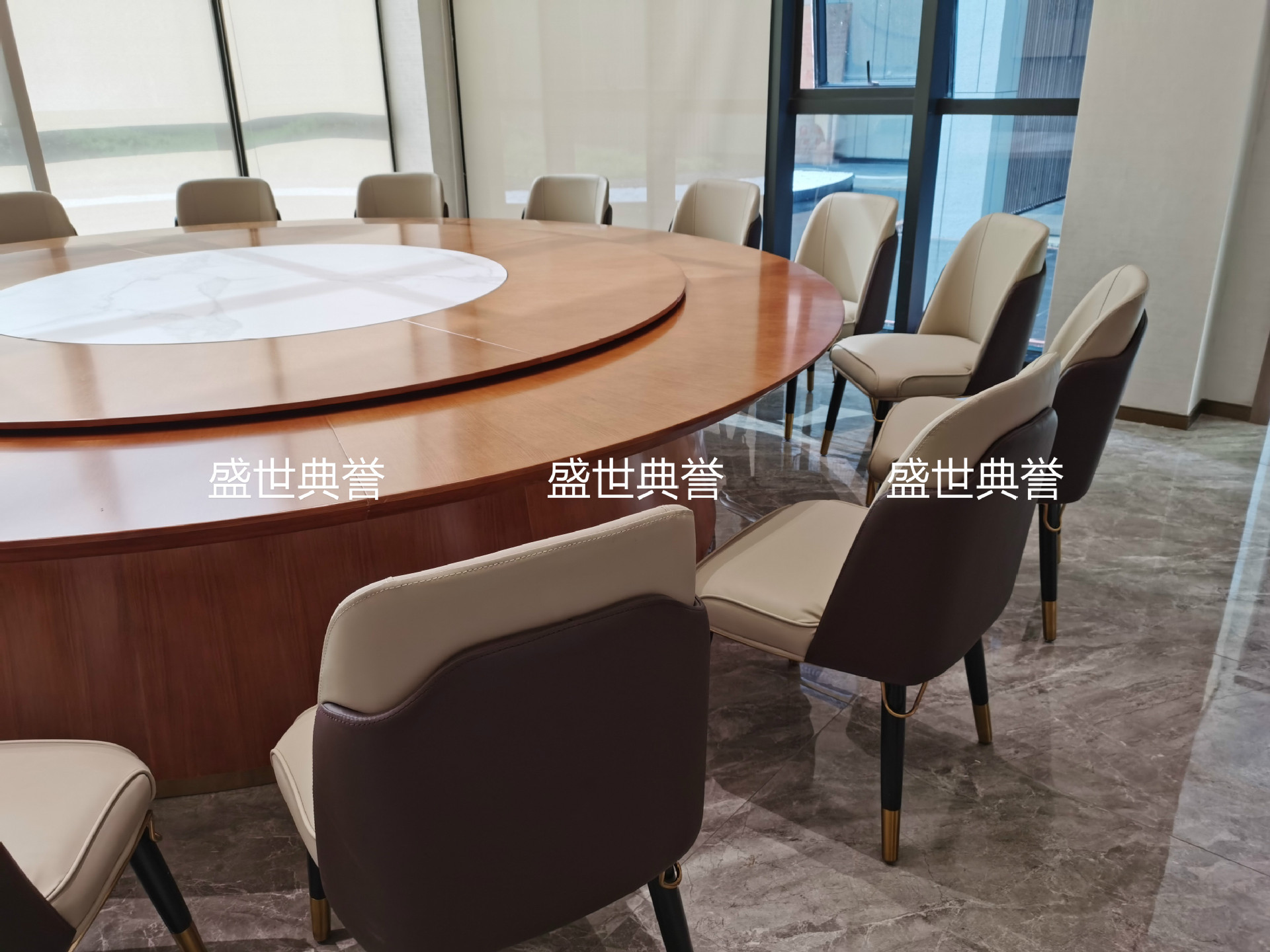 Hotel Solid Wood Dining Table and Chair Hotel Light Luxury Chair Restaurant Luxury Box Solid Wood Dining Chair