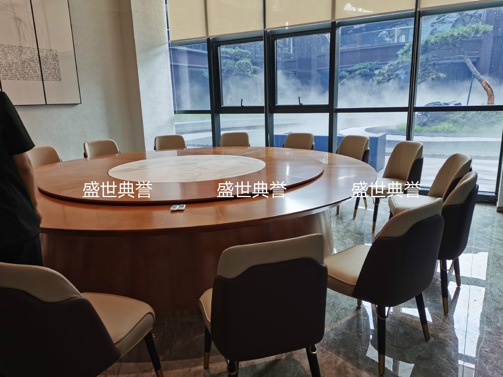 Hotel Solid Wood Dining Table and Chair Hotel Light Luxury Chair Restaurant Luxury Box Solid Wood Dining Chair