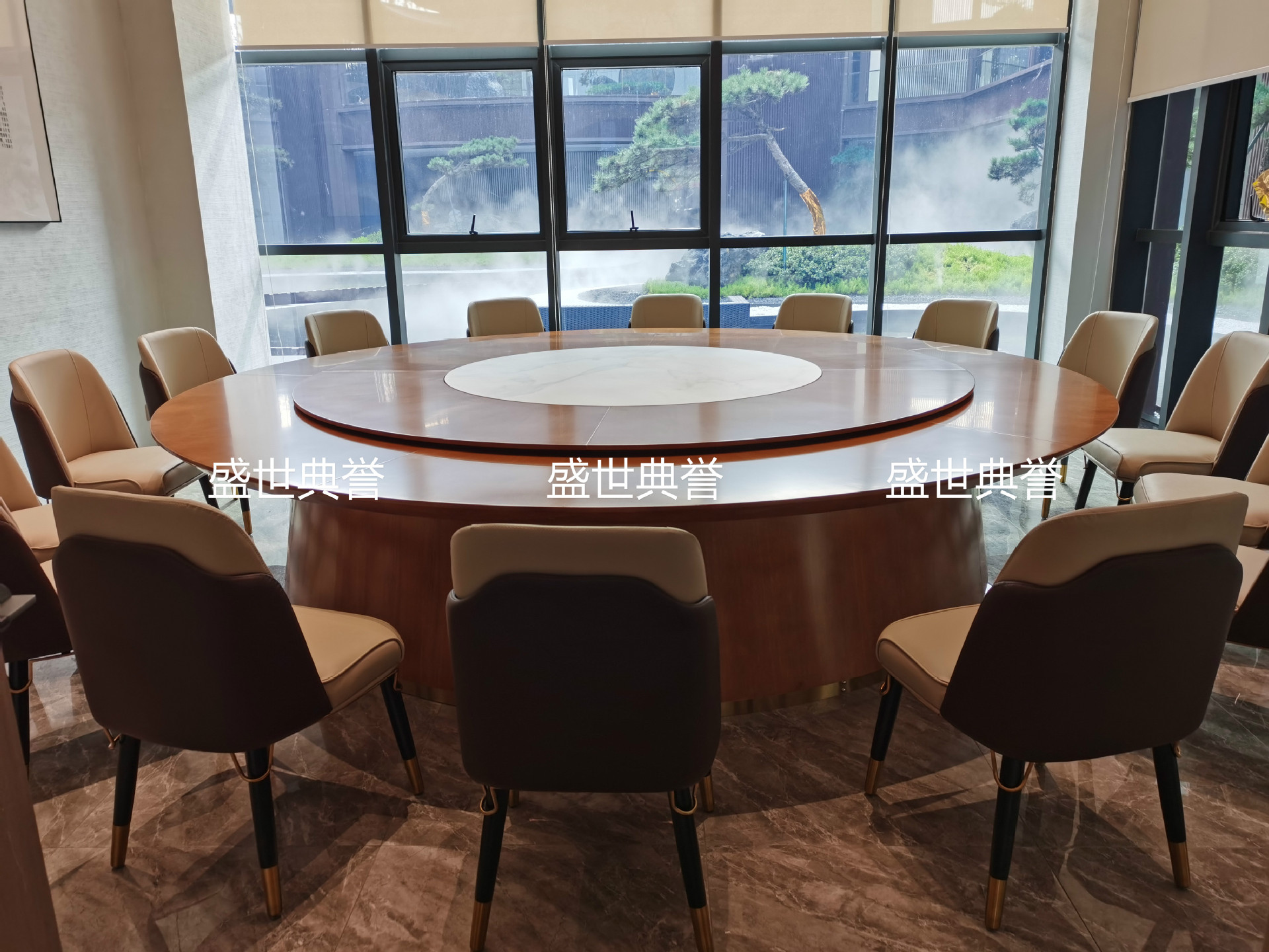 Hotel Solid Wood Dining Table and Chair Hotel Light Luxury Chair Restaurant Luxury Box Solid Wood Dining Chair
