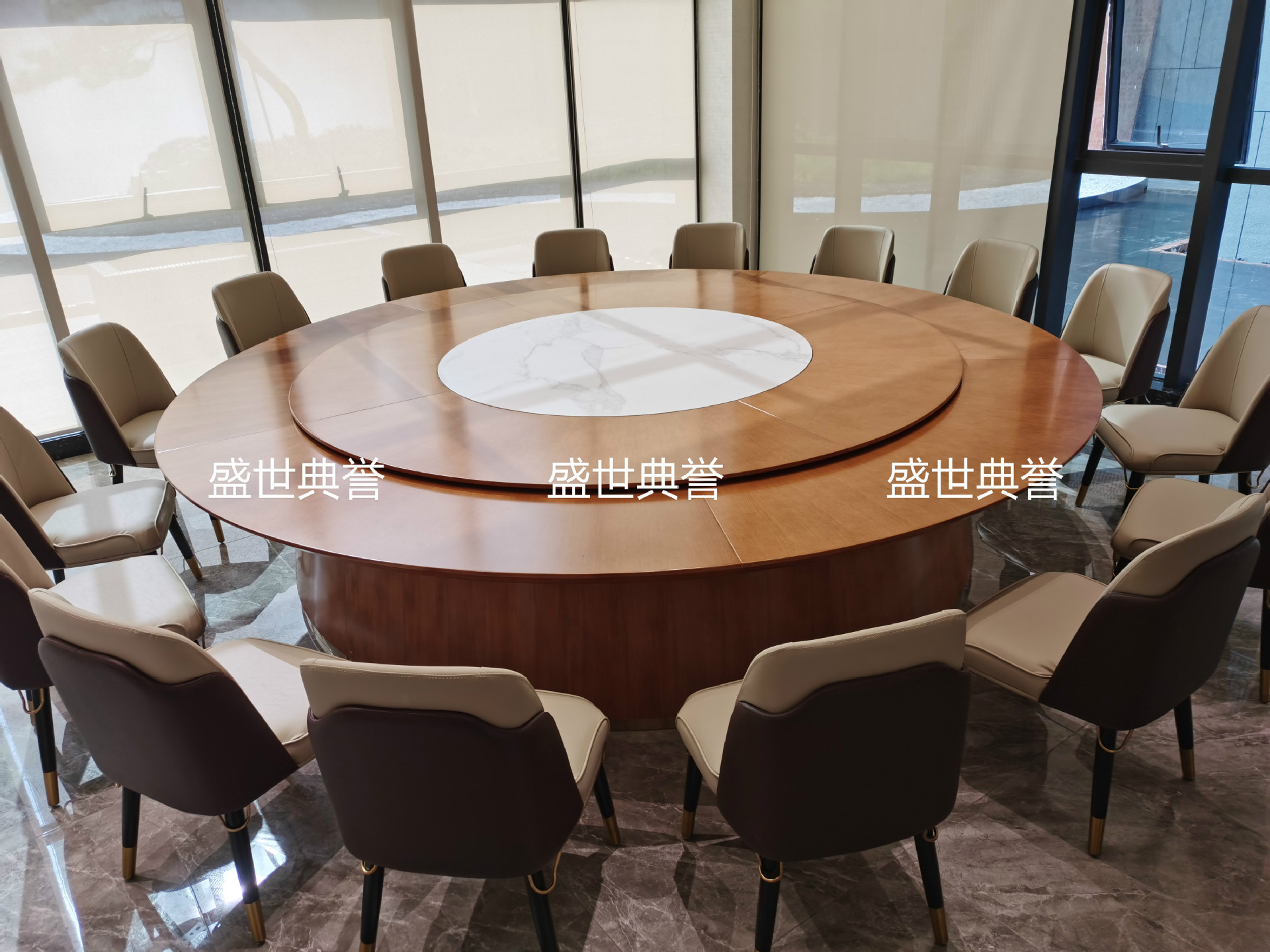 Hotel Solid Wood Dining Table and Chair Hotel Light Luxury Chair Restaurant Luxury Box Solid Wood Dining Chair