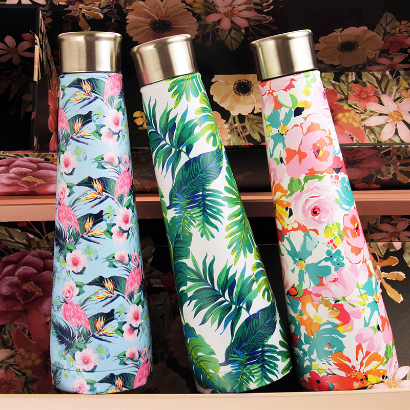 Cross-Border Exclusive AliExpress Amazon Banana Flamingo Second Generation Cola Bottle Vacuum Cup Cone Cup Water Bottle Currently Available