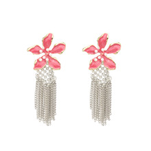 Cross Border Diamond OilCoated Wine Bottle HighEnd Earrings Women's French Romantic HighEnd Luxury Earrings Earrings