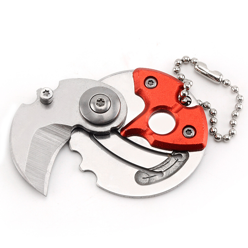 Factory Direct Sales Mini Folding Coin Knife Stainless Steel Coin Knife Portable Portable Camping Knives Keychain Knife