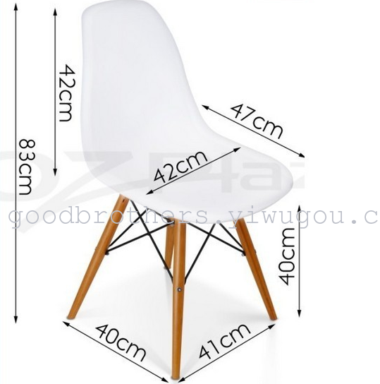 High Backrest Dining Chair Outdoor Chair Wooden Tripod, Pp Plastic Chair, Many Styles and Styles