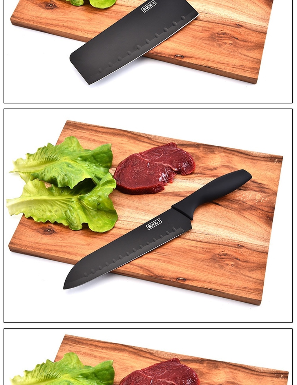 Kitchen Knife Kit 5-Piece Set Stainless Steel Kitchen Knife Set Kitchen Multi-Purpose Black Steel Knife Gift Set