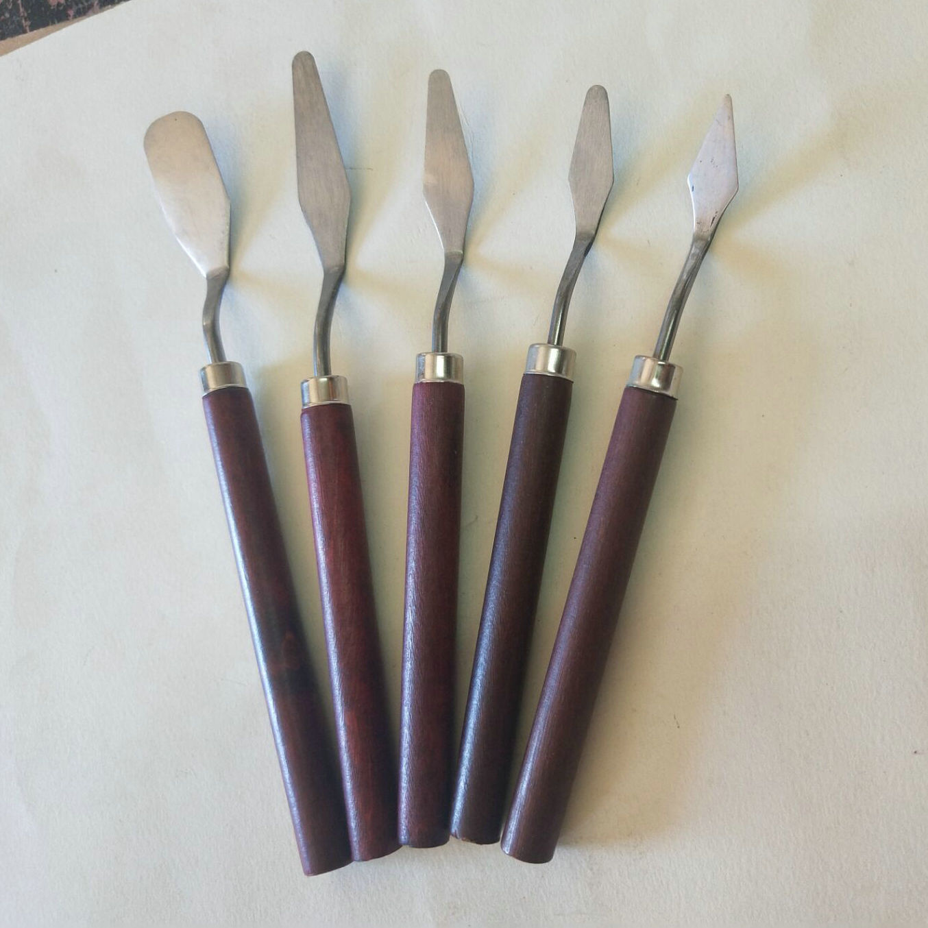 Stainless Steel Art Oil Painting Knife Palette Knife Painting Supplies Wooden Flat Pointed Paint Scraper Blade Stainless Steel Art Oil Painting Knife Palette Knife Painting Supplies Wooden Flat Pointed Paint Scraper Blade