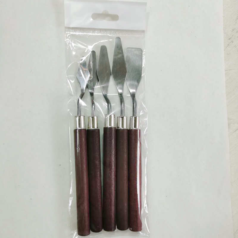 Stainless Steel Art Oil Painting Knife Palette Knife Painting Supplies Wooden Flat Pointed Paint Scraper Blade Stainless Steel Art Oil Painting Knife Palette Knife Painting Supplies Wooden Flat Pointed Paint Scraper Blade