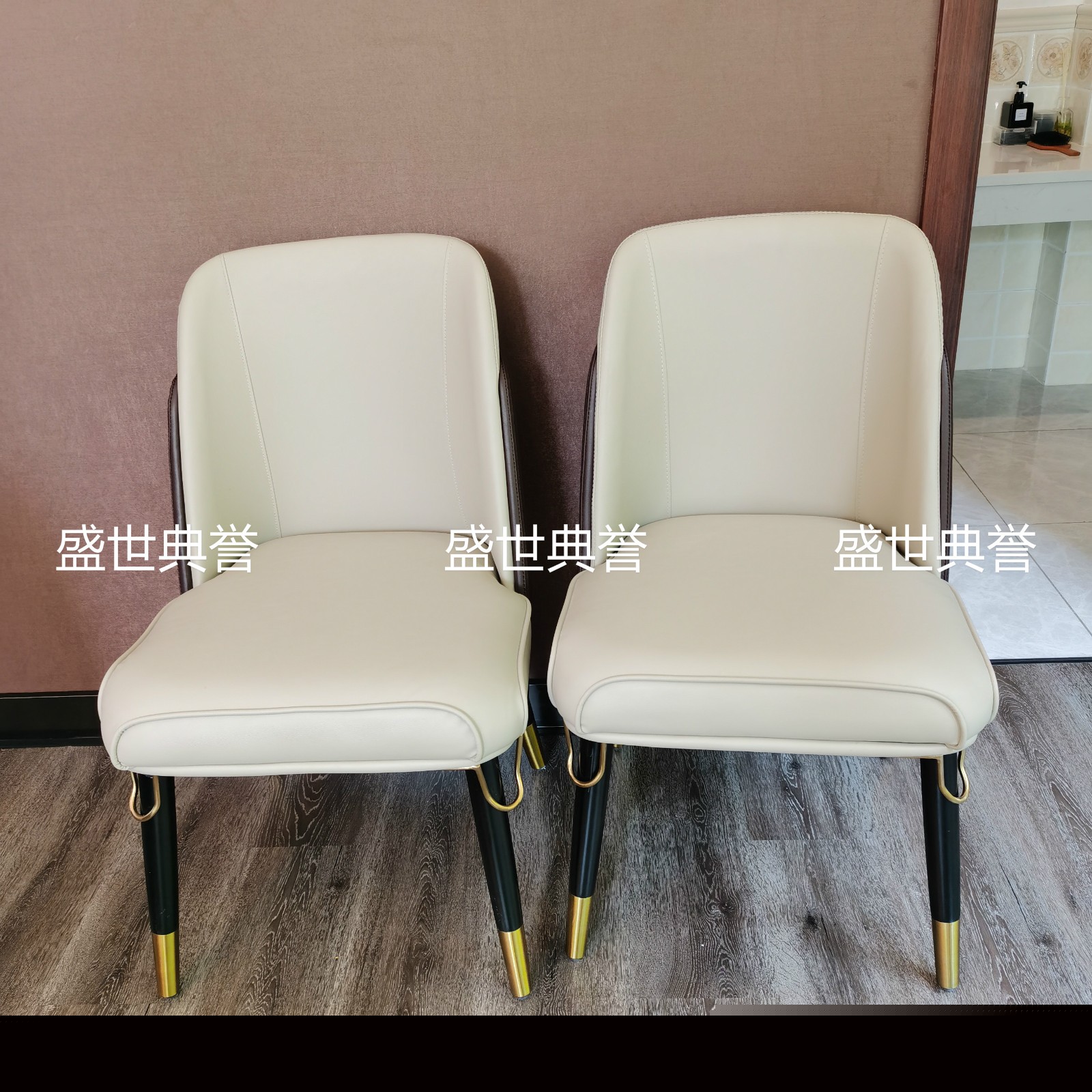 Hotel Solid Wood Dining Chair Club Modern Light Luxury Chair High-End Villa Nordic Electric Dining Table and Chair