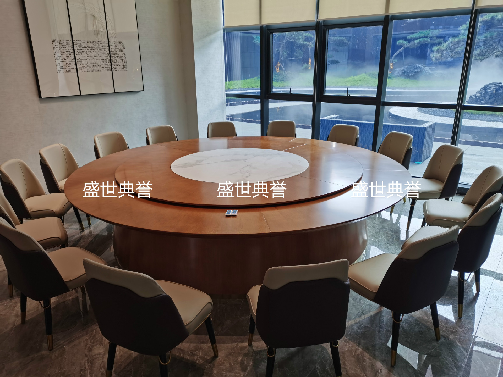 Solid Wood Dining Chair Hotel Compartment Solid Wood Electric Table and Chair Hotel Light Luxury Solid Wood Chair
