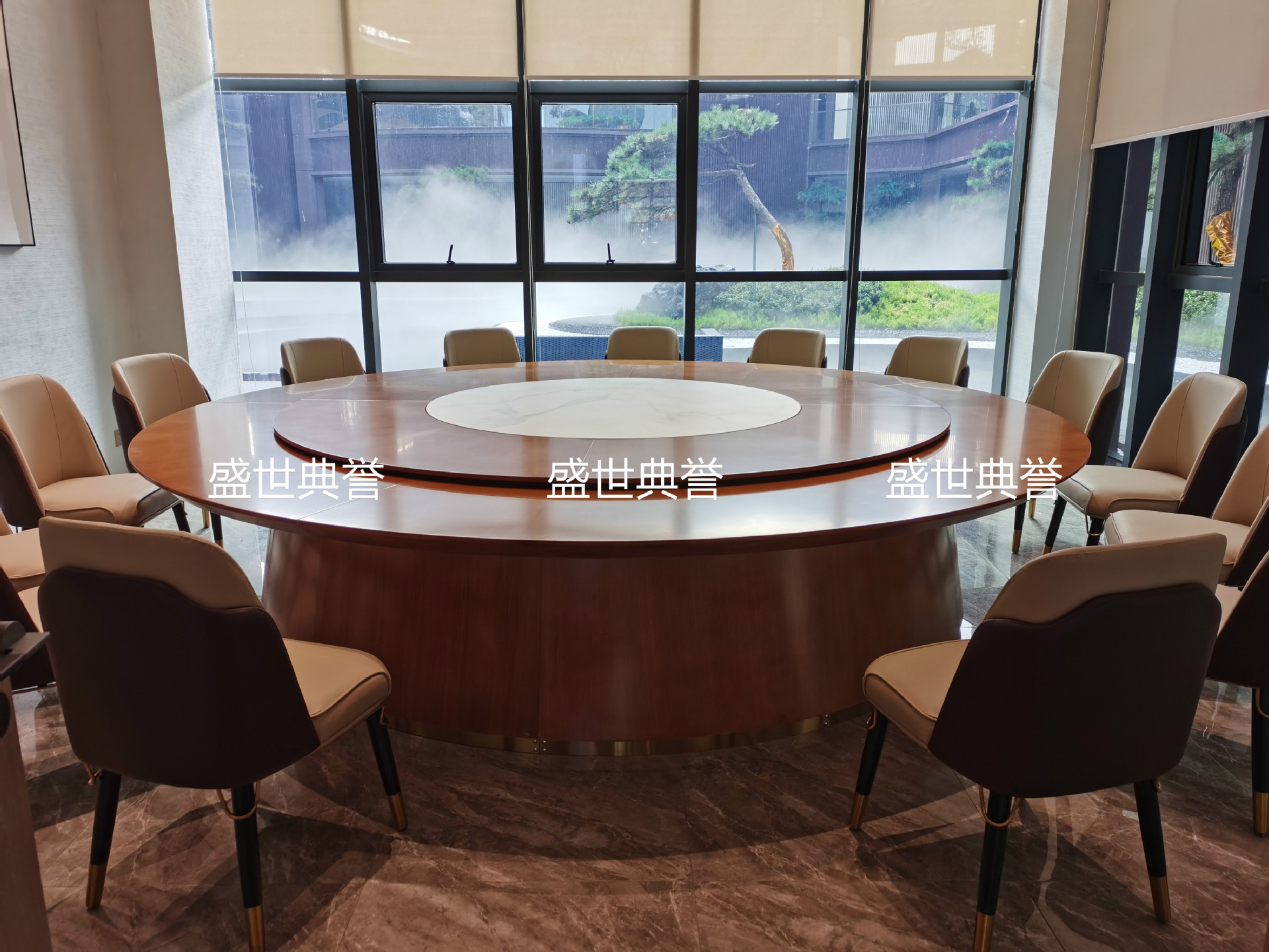 Solid Wood Dining Chair Hotel Compartment Solid Wood Electric Table and Chair Hotel Light Luxury Solid Wood Chair