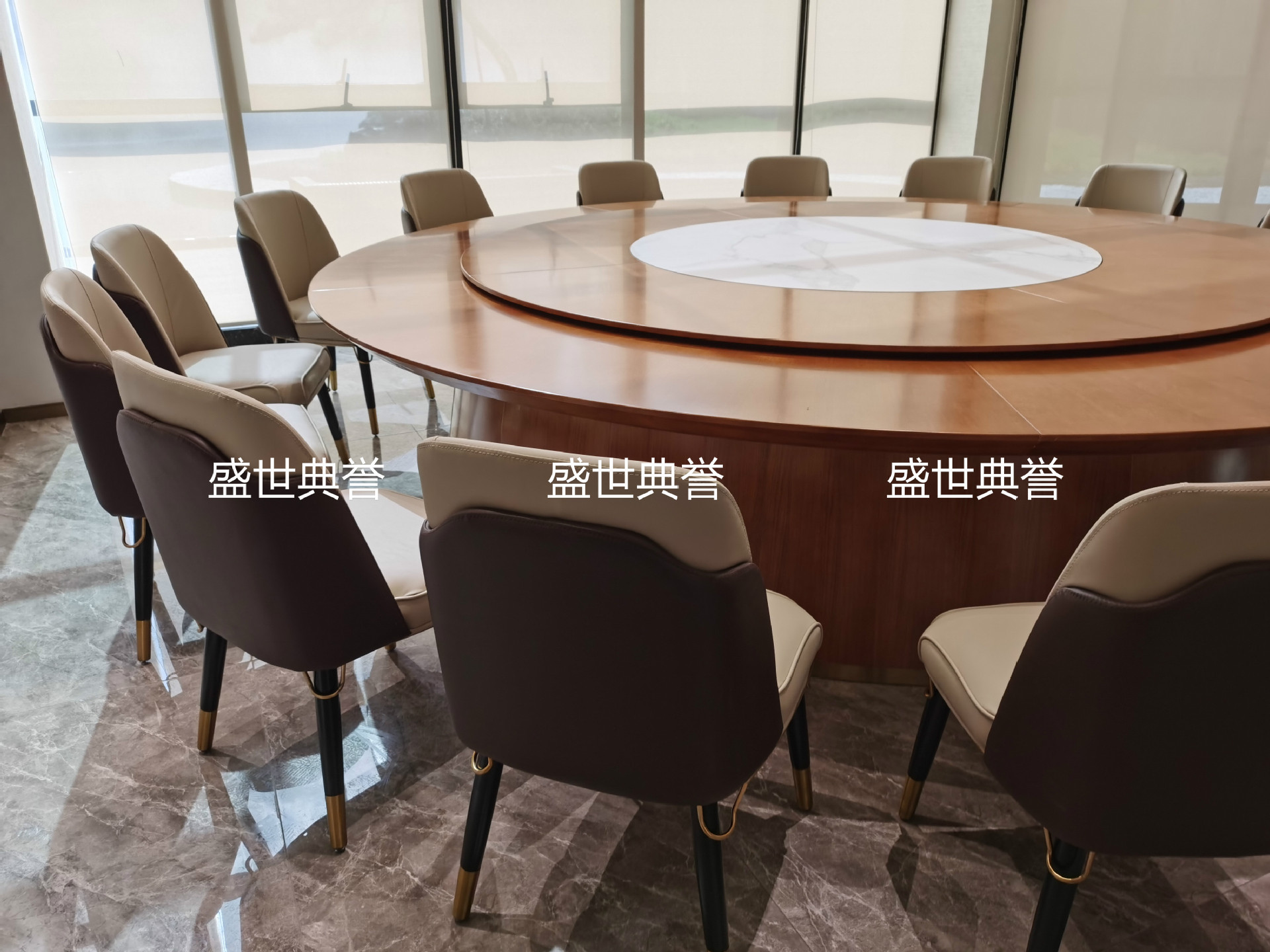 Solid Wood Dining Chair Hotel Compartment Solid Wood Electric Table and Chair Hotel Light Luxury Solid Wood Chair