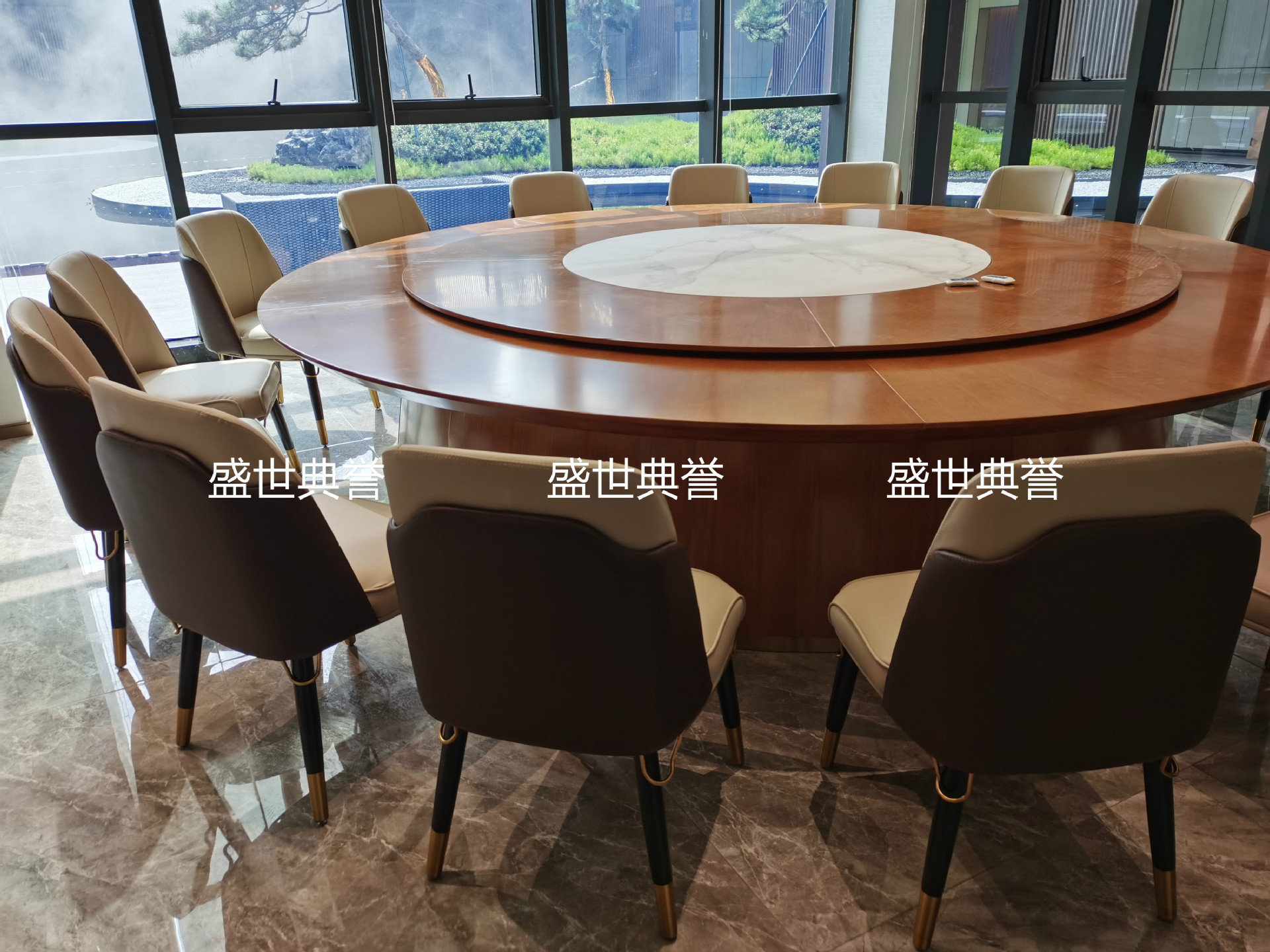 Solid Wood Dining Chair Hotel Compartment Solid Wood Electric Table and Chair Hotel Light Luxury Solid Wood Chair