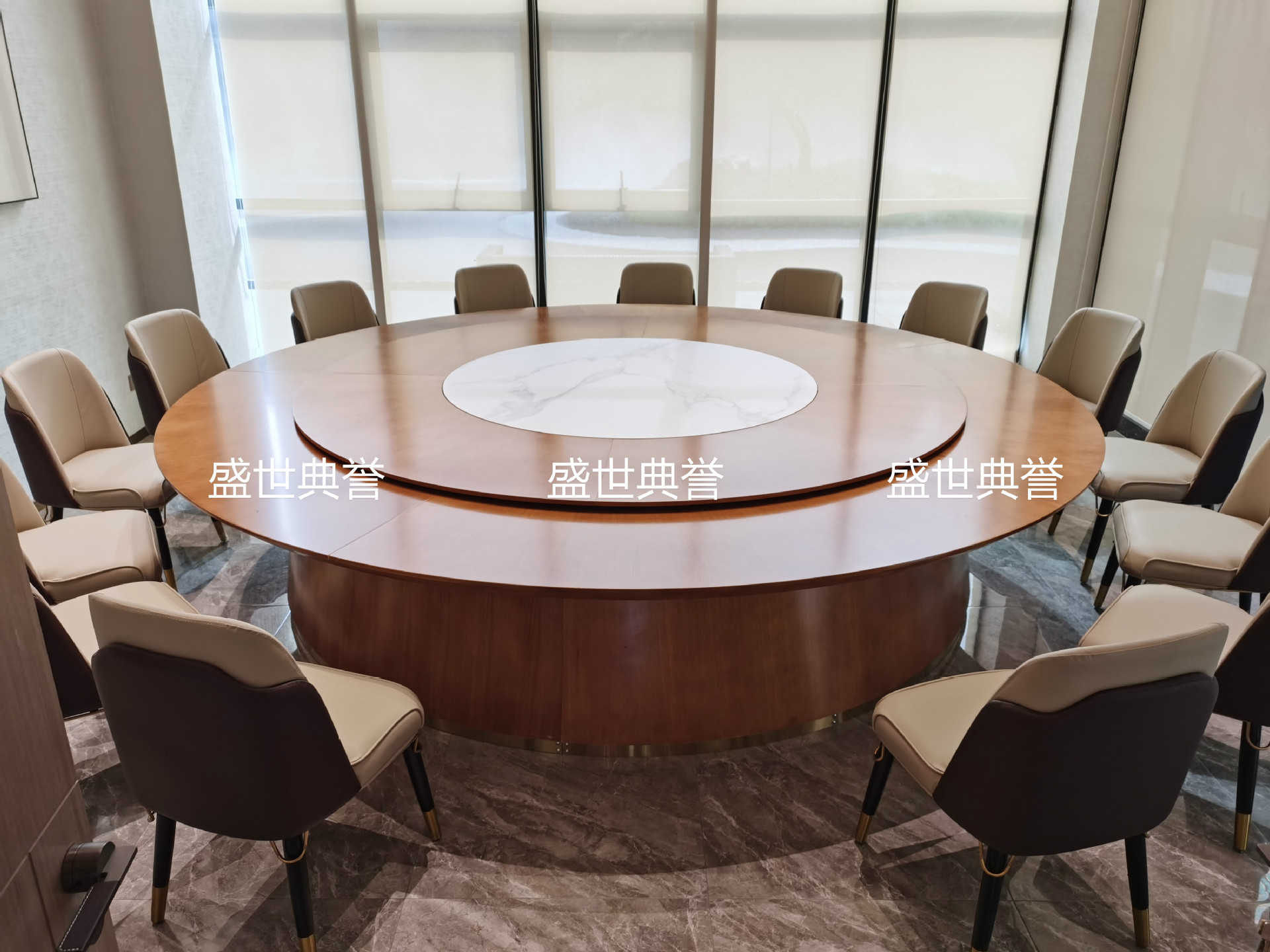 Solid Wood Dining Chair Hotel Compartment Solid Wood Electric Table and Chair Hotel Light Luxury Solid Wood Chair