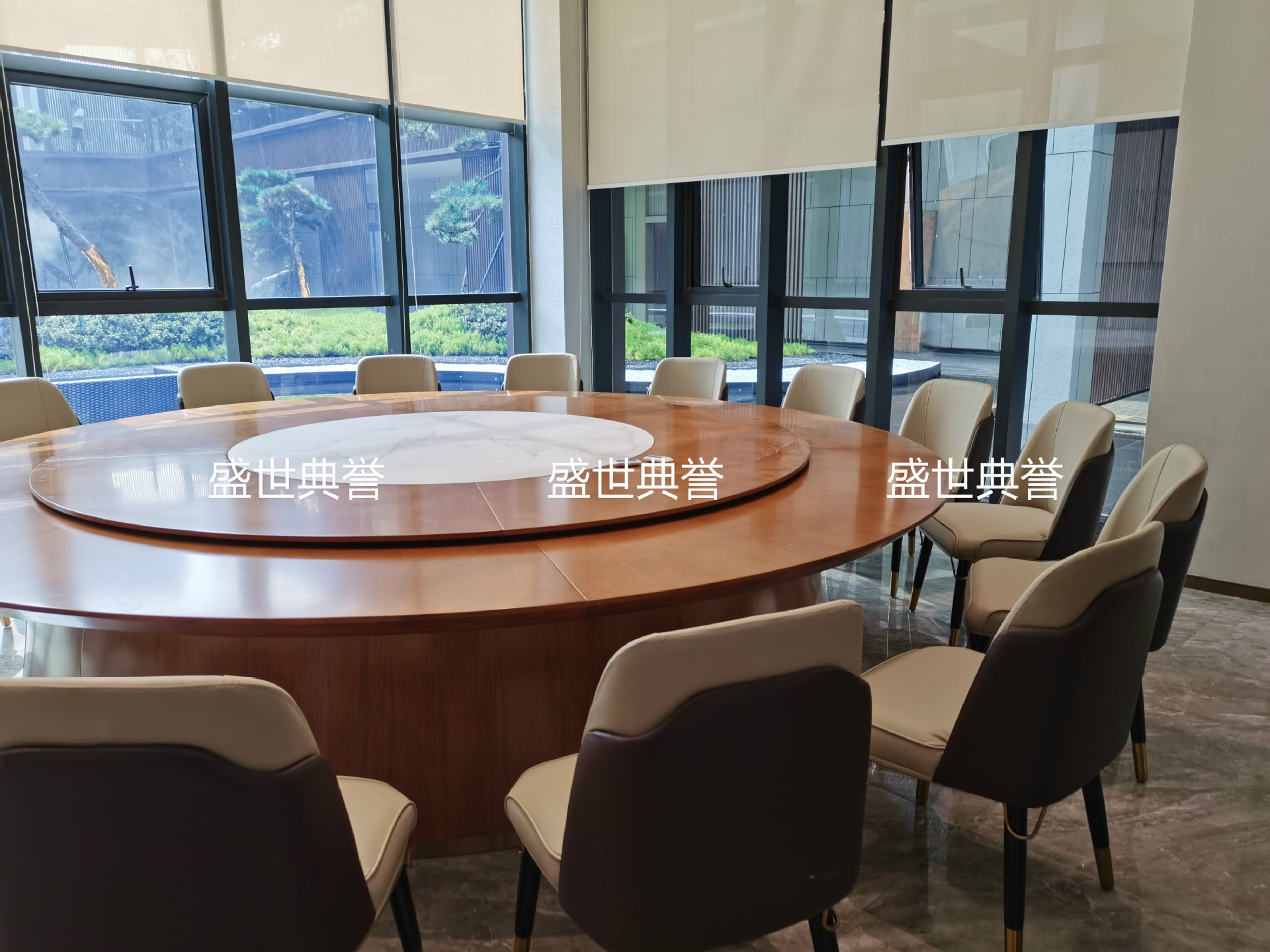 Solid Wood Dining Chair Hotel Compartment Solid Wood Electric Table and Chair Hotel Light Luxury Solid Wood Chair