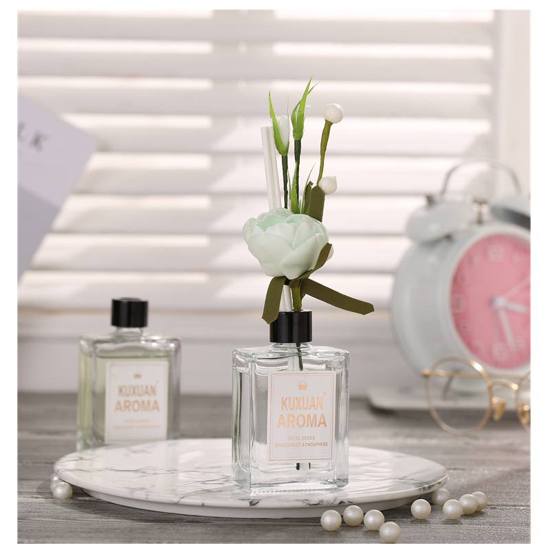 Square Bottle Fragrance Rattan Volatile Aroma Home Deodorant Fire-Free Aromatherapy Deodorant
