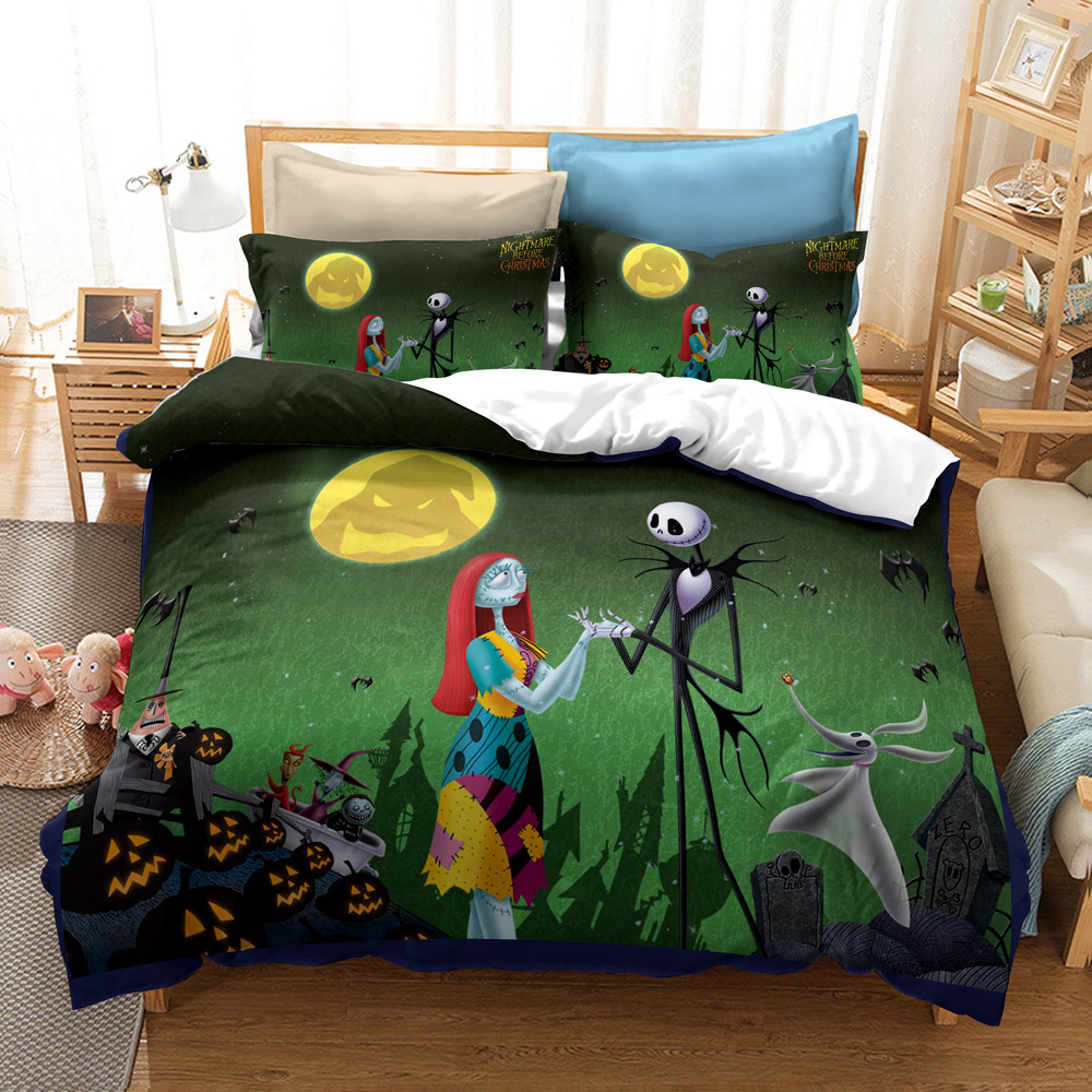 CrossBorder Bedding Christmas Night Horror FourPiece Bedding Set AliExpress Wish ThreePiece Set