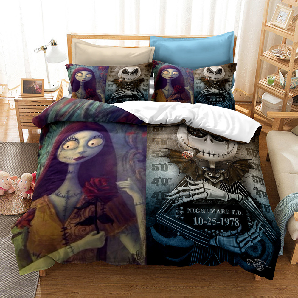 CrossBorder Bedding Christmas Night Horror FourPiece Bedding Set AliExpress Wish ThreePiece Set