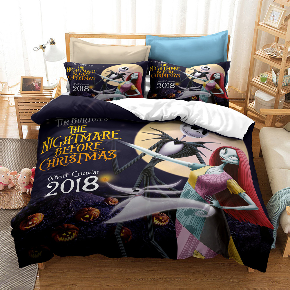 CrossBorder Bedding Christmas Night Horror FourPiece Bedding Set AliExpress Wish ThreePiece Set