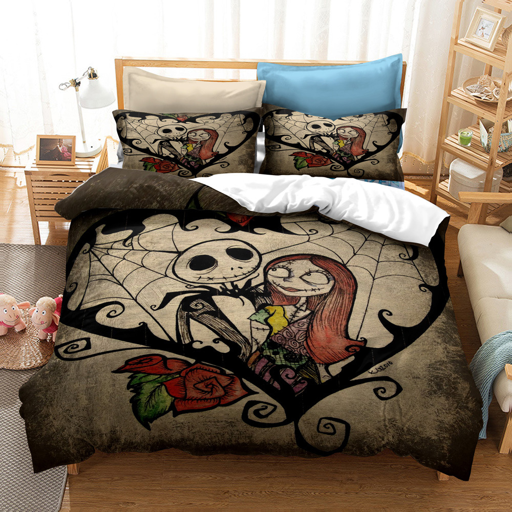 CrossBorder Bedding Christmas Night Horror FourPiece Bedding Set AliExpress Wish ThreePiece Set