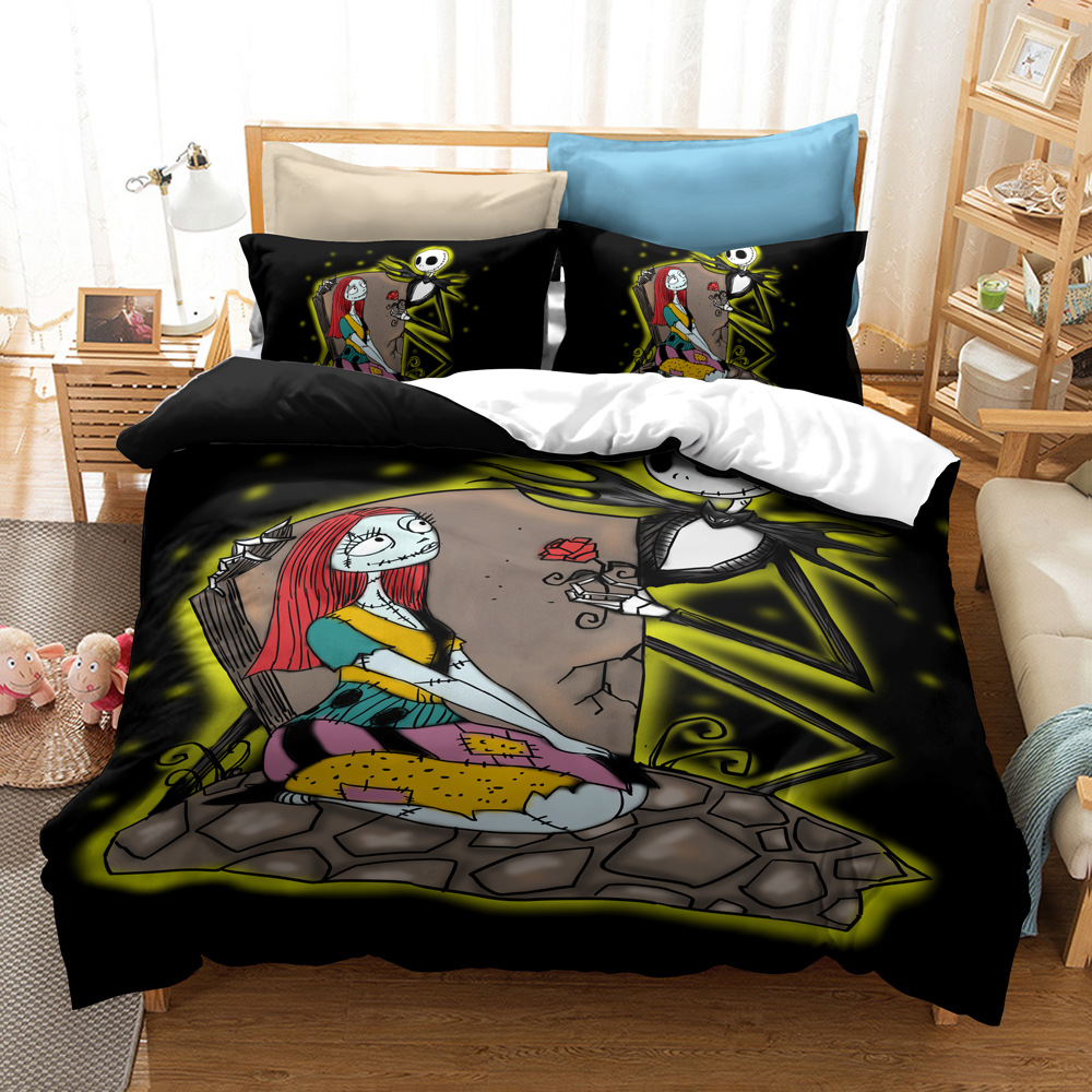 CrossBorder Bedding Christmas Night Horror FourPiece Bedding Set AliExpress Wish ThreePiece Set