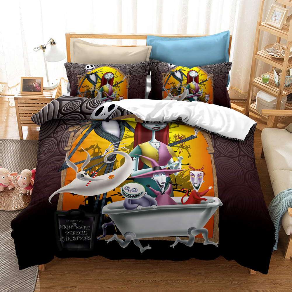 CrossBorder Bedding Christmas Night Horror FourPiece Bedding Set AliExpress Wish ThreePiece Set