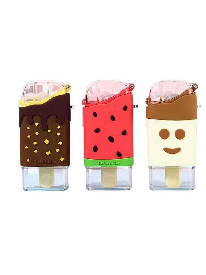 Celebrity Ice Cream Water Bottle Children like overtheShoulder Water Cup Removable Design 300ml Toddler Water Bottle