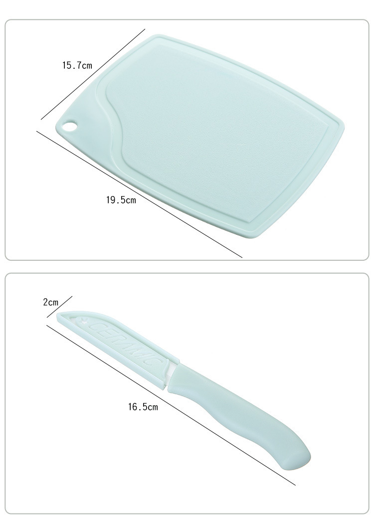Ceramic Fruit Knife Set Three-Piece Set Household Multifunctional Fruit Knife Creative Baby Supplementary Food Knife Peeler