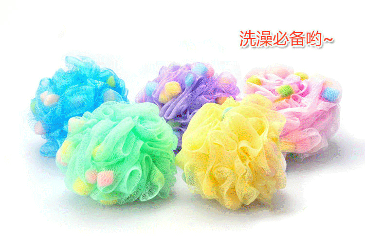 Candy granulated bath ball box sponge bath flower/shower wipe