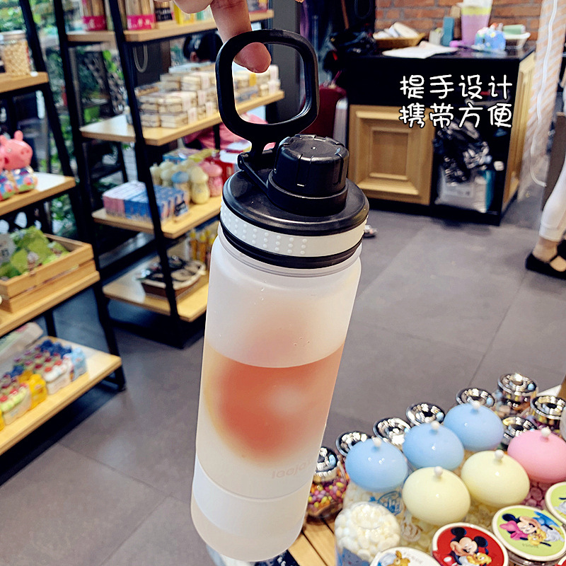 Large Capacity Frosted Plastic Water Cup Sports Fitness Bottle Male and Female Students Military Training Portable Cup
