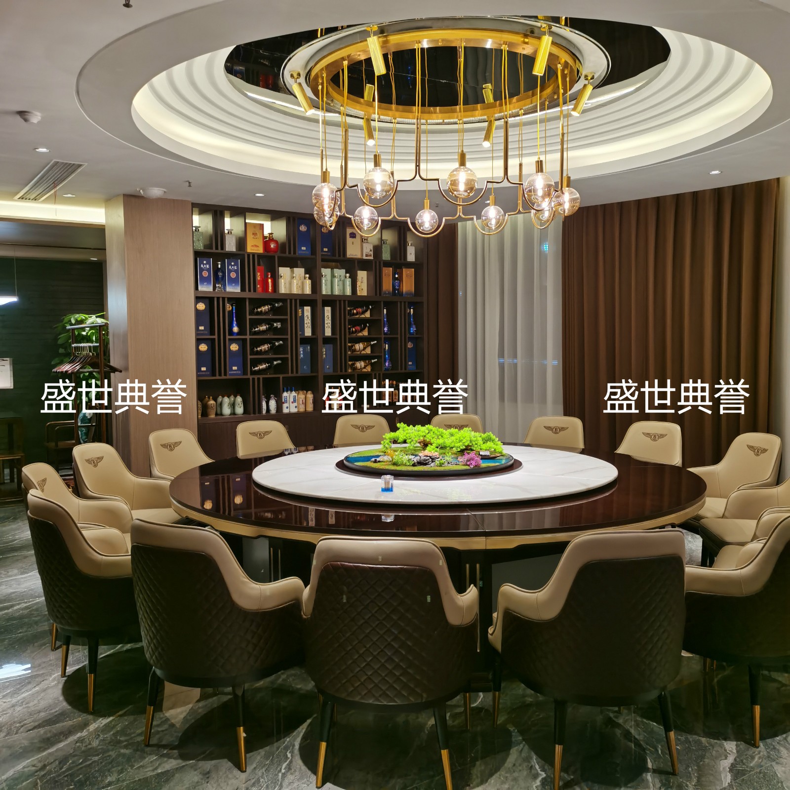 Seafood Hotel Solid Wood Electric Dining Table and Chair Restaurant Modern Light Luxury Solid Wood Chair Bentley Chair