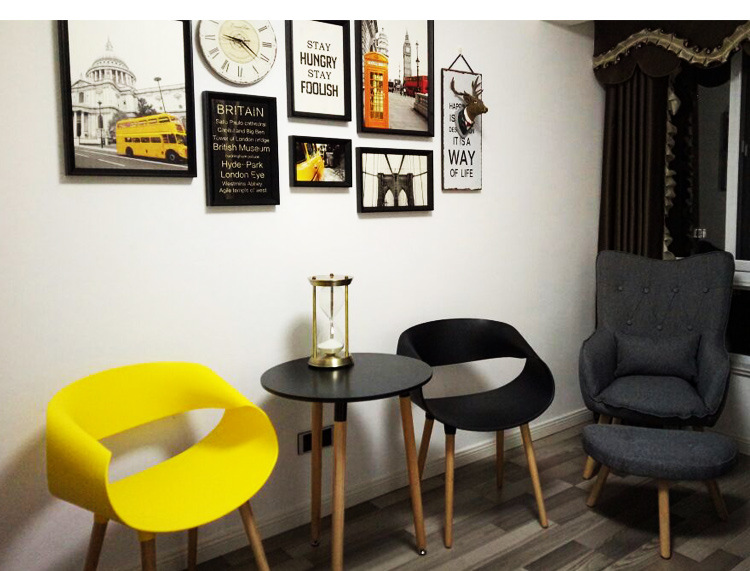 Nordic Eames Chair Negotiation Table and Chair Combination Simple Modern Leisure Reception Cool Creative Lounge Chair