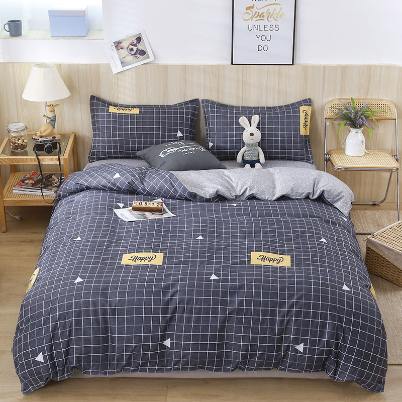 Brushed Aloe Cotton FourPiece Set Student Sheets Quilt Cover Dormitory Single Bed ThreePiece Bedding Set Brushed Aloe Cotton FourPiece Set Student Sheets Quilt Cover Dormitory Single Bed ThreePiece Bedding Set