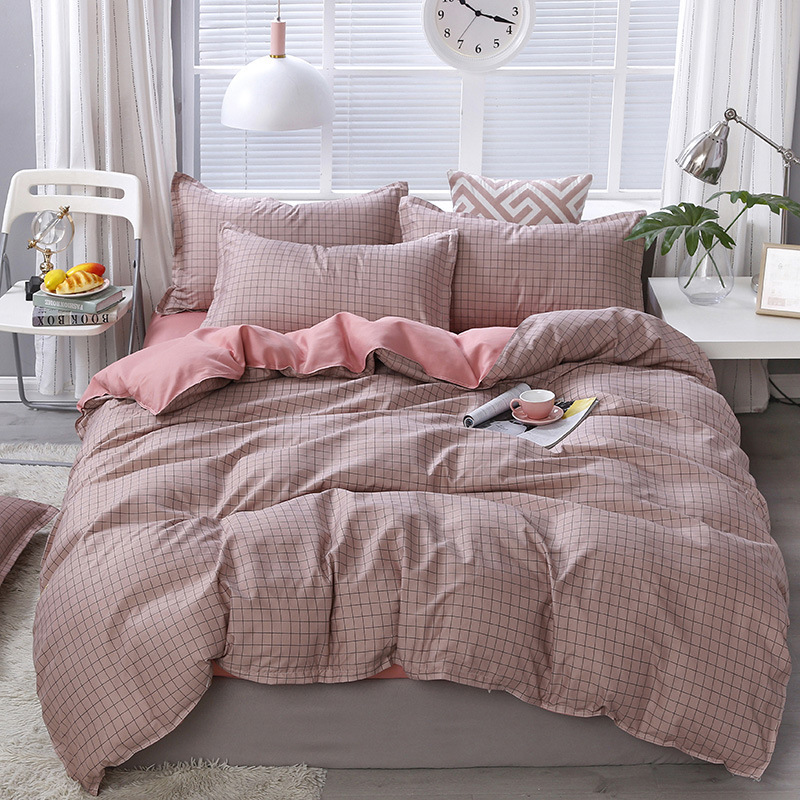 Brushed Aloe Cotton FourPiece Set Student Sheets Quilt Cover Dormitory Single Bed ThreePiece Bedding Set Brushed Aloe Cotton FourPiece Set Student Sheets Quilt Cover Dormitory Single Bed ThreePiece Bedding Set