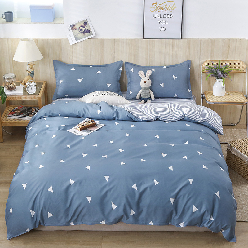 Brushed Aloe Cotton FourPiece Set Student Sheets Quilt Cover Dormitory Single Bed ThreePiece Bedding Set Brushed Aloe Cotton FourPiece Set Student Sheets Quilt Cover Dormitory Single Bed ThreePiece Bedding Set