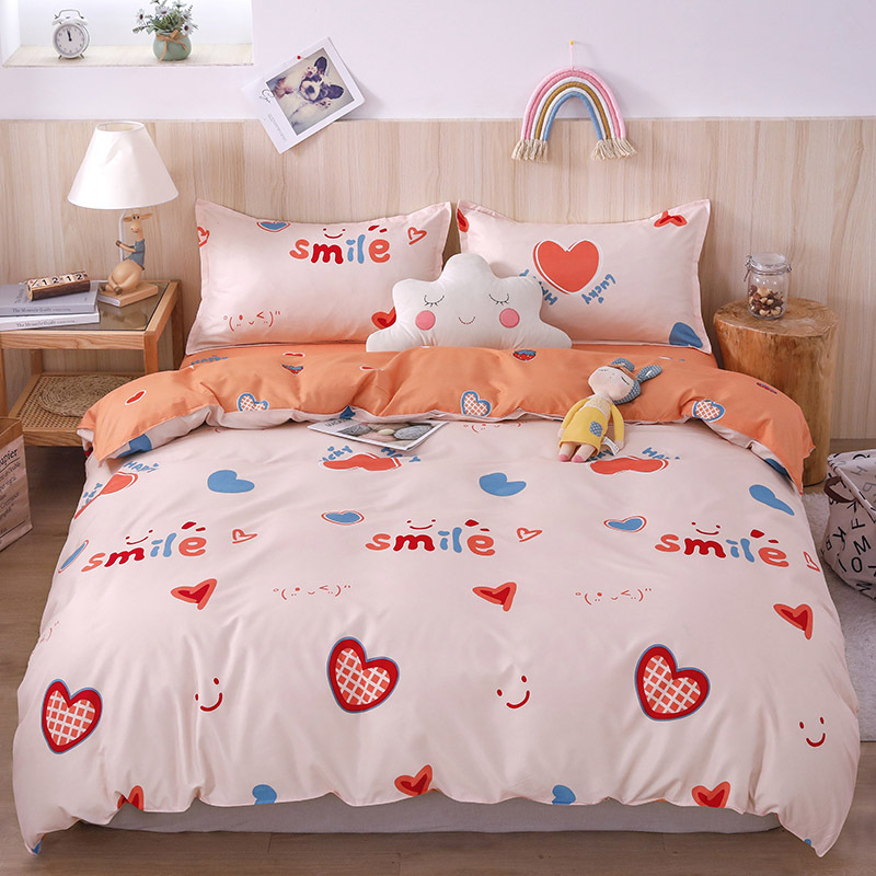 Brushed Aloe Cotton FourPiece Set Student Sheets Quilt Cover Dormitory Single Bed ThreePiece Bedding Set Brushed Aloe Cotton FourPiece Set Student Sheets Quilt Cover Dormitory Single Bed ThreePiece Bedding Set