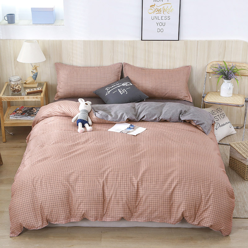 Brushed Aloe Cotton FourPiece Set Student Sheets Quilt Cover Dormitory Single Bed ThreePiece Bedding Set Brushed Aloe Cotton FourPiece Set Student Sheets Quilt Cover Dormitory Single Bed ThreePiece Bedding Set
