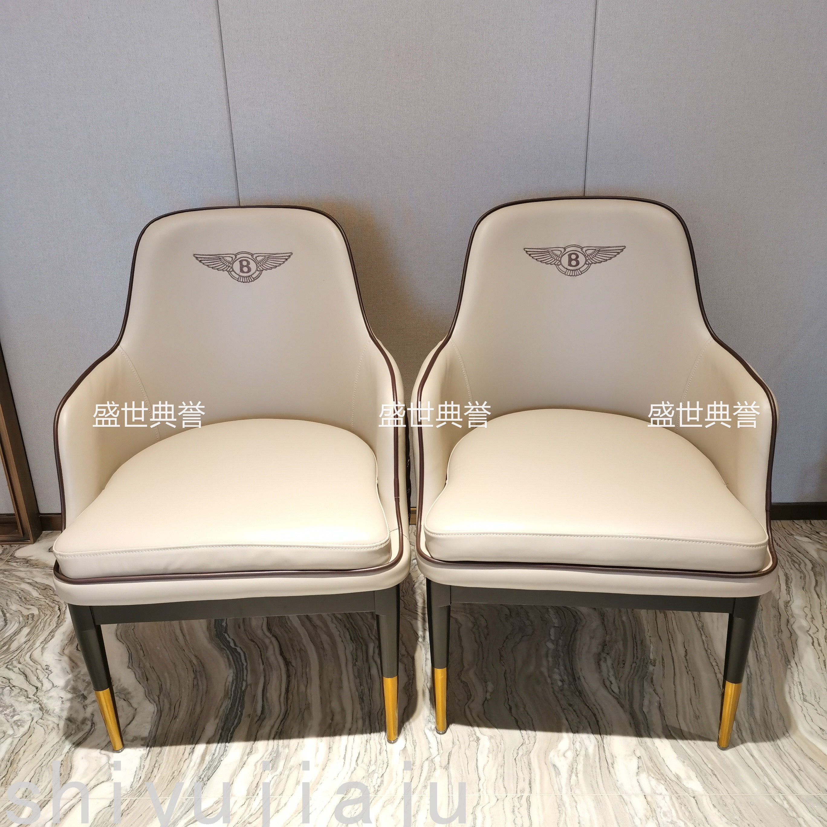 Resort Hotel Solid Wood Electric Dining Table and Chair Villa Solid Wood Dining Chair Restaurant Box Bentley Chair
