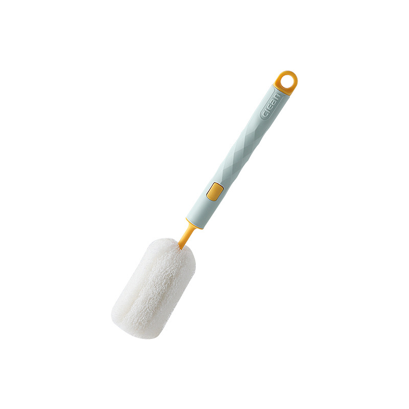 Original New Rainbow Cup Brush Long Handle Baby Bottle Brush Removable Wash Cup Scouring Pad Bruch Head Activity Gift Cup Brush