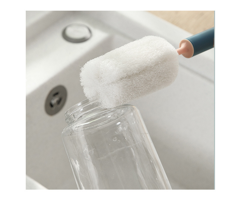 Original New Rainbow Cup Brush Long Handle Baby Bottle Brush Removable Wash Cup Scouring Pad Bruch Head Activity Gift Cup Brush