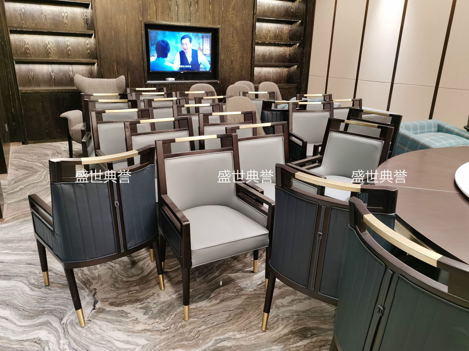 Star Hotel Solid Wood Dining Chair Hotel Box New Chinese Style Chair Chinese Solid Wood Electric Dining Table and Chair Star Hotel Solid Wood Dining Chair Hotel Box New Chinese Style Chair Chinese Solid Wood Electric Dining Table and Chair